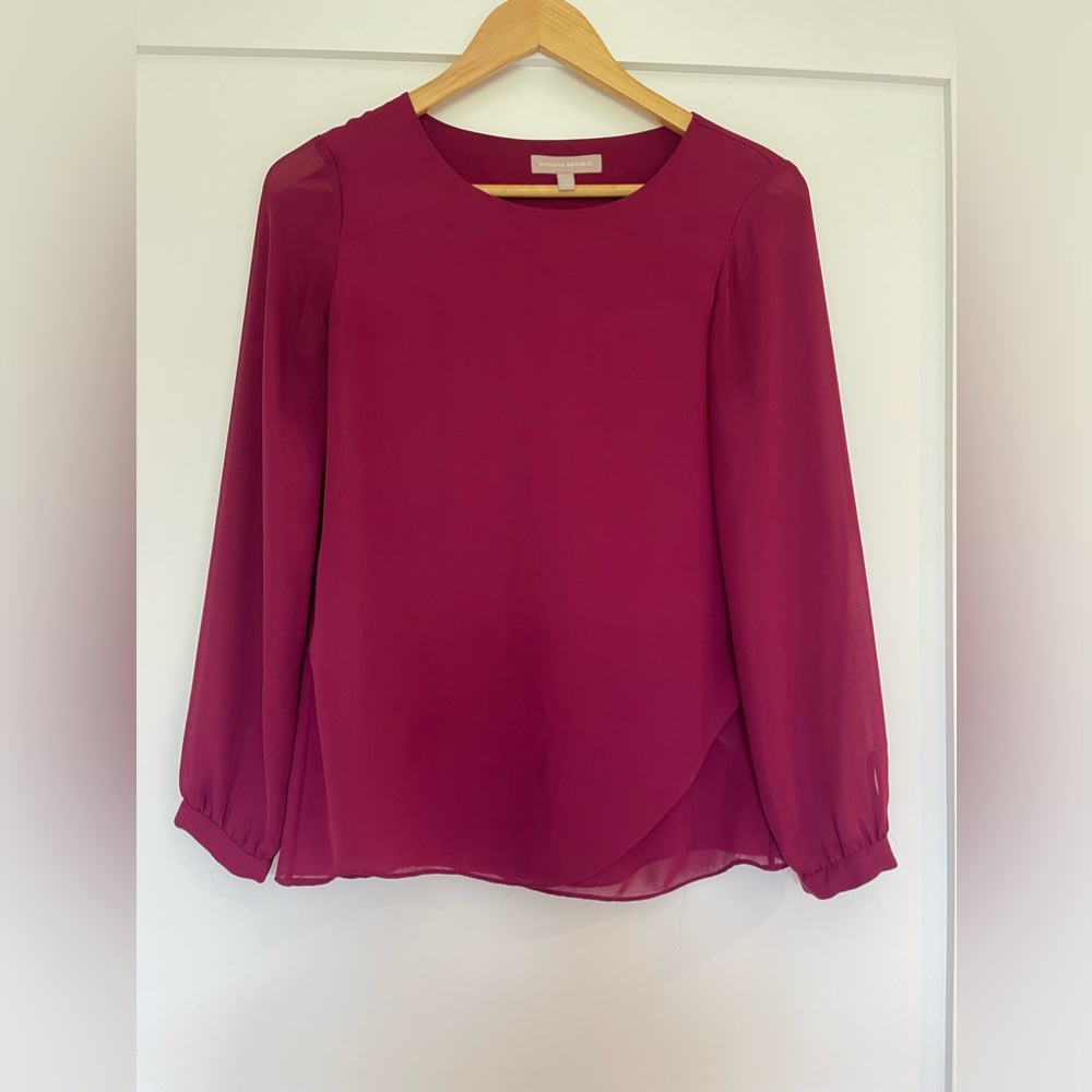 Banana Republic burgundy blouse